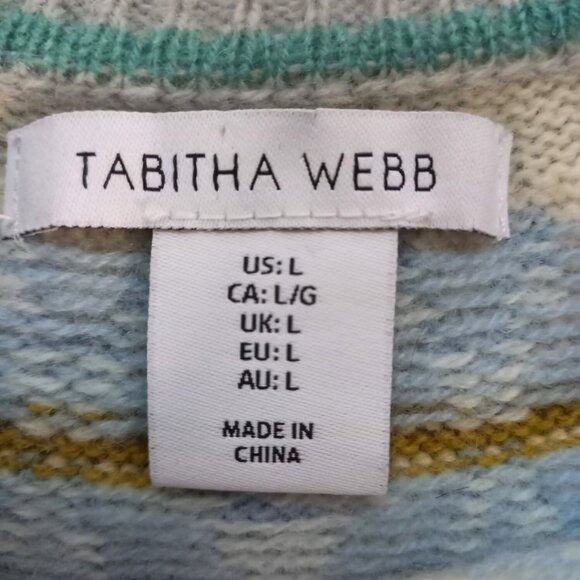 Tabitha Webb Fair Isle Lambswool Blend Knit Sweater – Long Sleeve Crewneck, Size - Picture 6 of 8